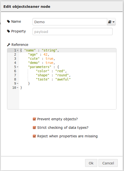 Cleaning up an incoming object - properties