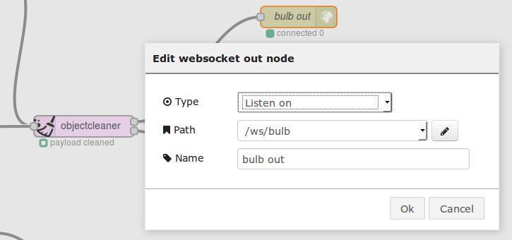 Web socket in NodeRED